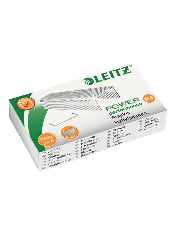 Leitz - klammerit- 24/8- pakkaus, jossa on 1000 kappaletta