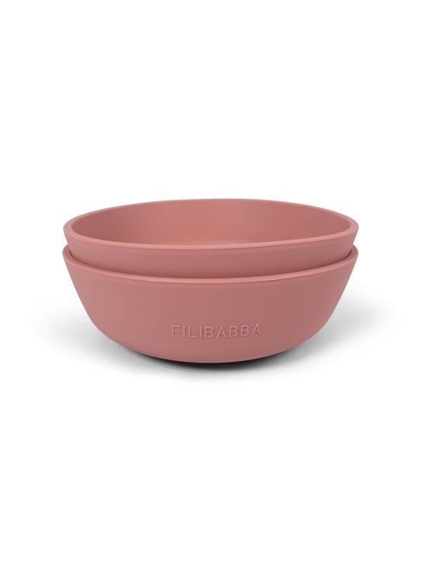 Filibabba Silikonikulho 2 kpl - Ruusu