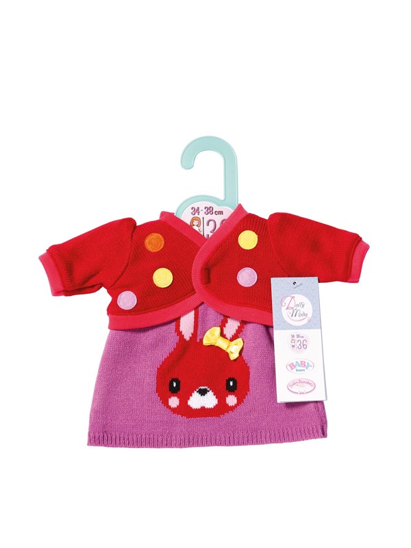 Dolly Moda Neulottu mekko ja takki 36cm