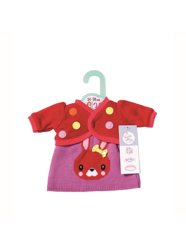 Dolly Moda Neulottu mekko ja takki 36cm