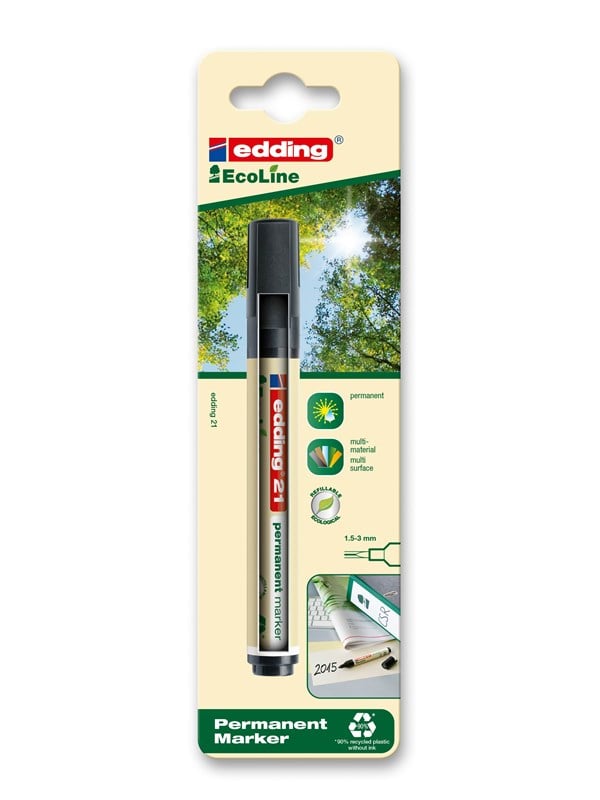 Edding e-21 EcoLine permanen marker Musta