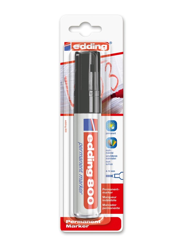 Edding e-800 permanent marker Musta
