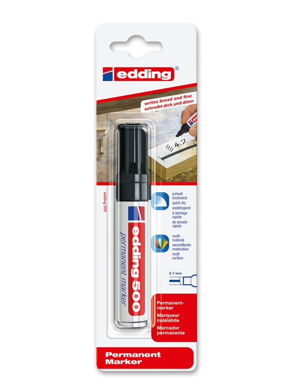 Edding e-500 permanent marker Musta