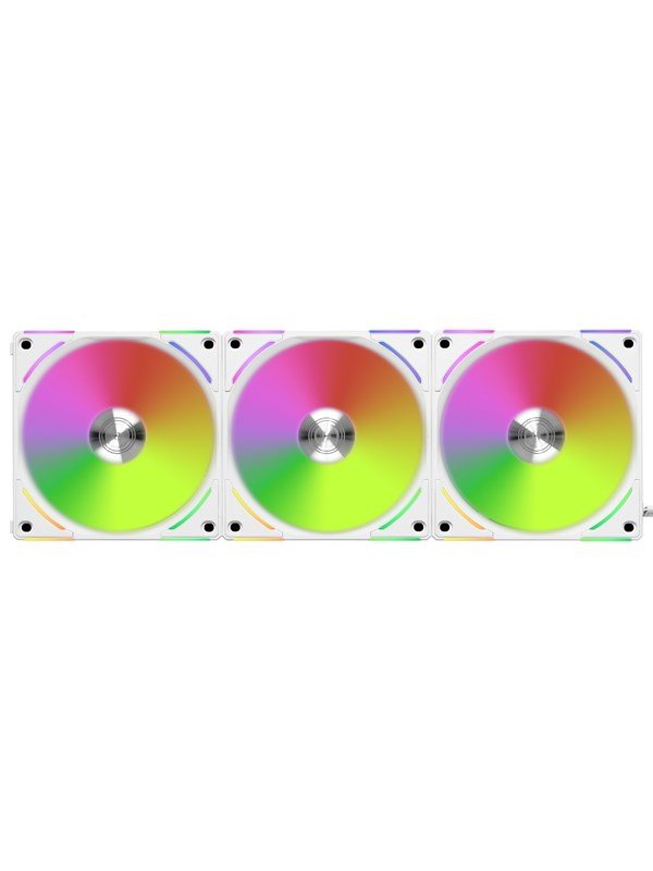 Lian Li UNI FAN AL120 V2 (3-pack) - Kotelotuuletin - 120mm - Valkoinen, RGB-valolla - 29 dBA