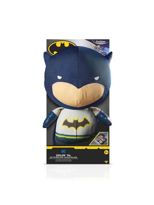 Batman Valaiseva yövalo Light Up Bedtime Pal pehmeässä muodossa GoGlow:lta.