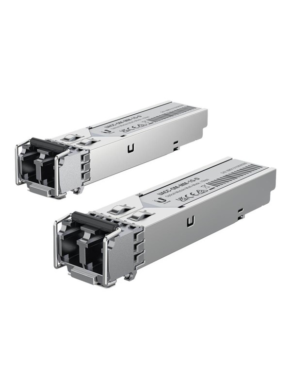 Ubiquiti UACC-OM-MM-1G-D-2 SFP (mini-GBIC) transceiver module LC Single Mode 550m 850nm (Pack of 2)