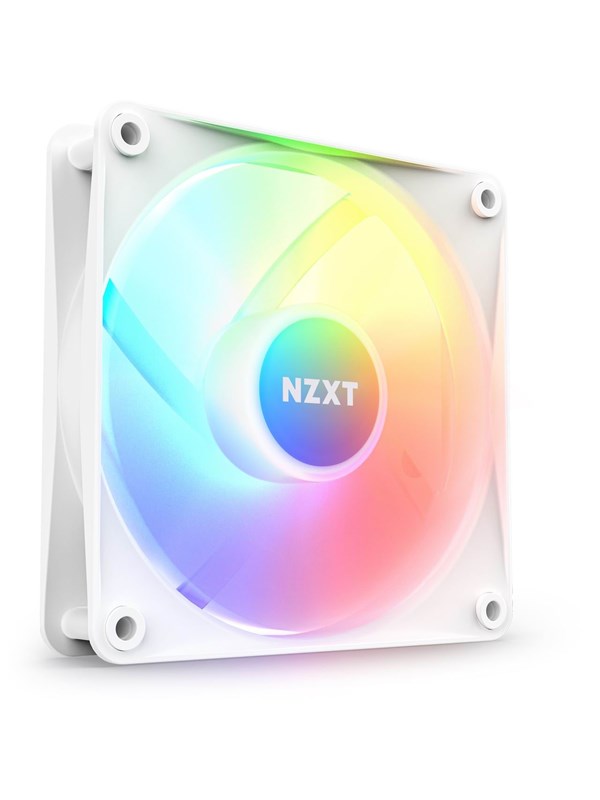 NZXT F120 RGB Core - White - Kotelotuuletin - 120mm - Valkoinen, RGB-valolla - 34 dBA
