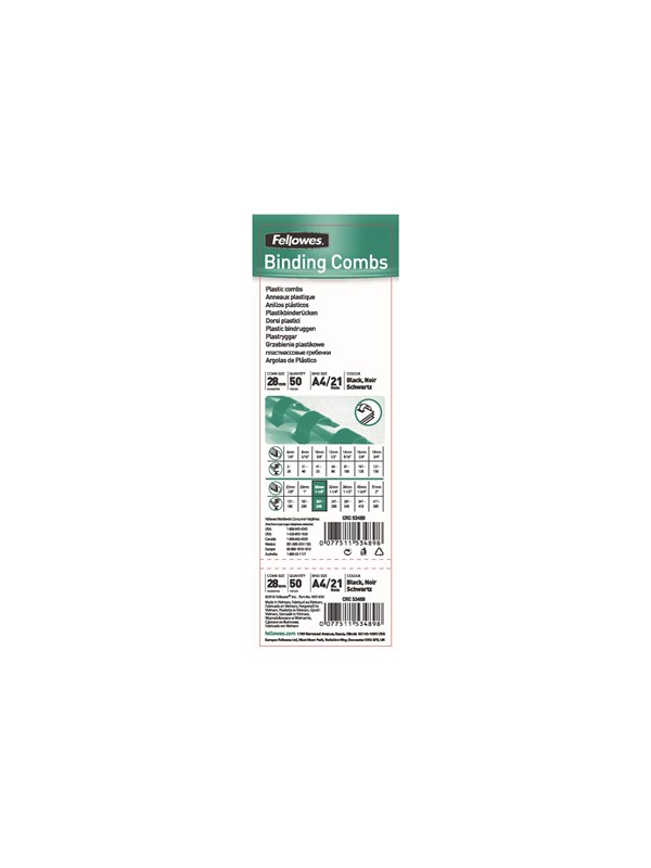 Fellowes - 50 pcs. - plastic binding comb