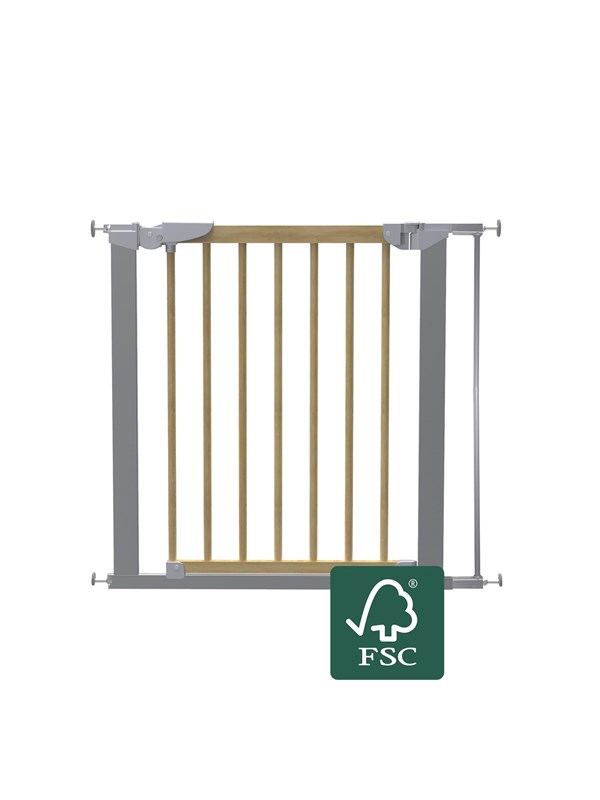 BabyDan Avantgarde Safety Gate with 1 Extension Silver 77.5-84.4 cm