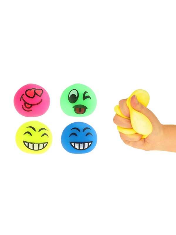Toi-Toys Anti Stress Ball Smile Face Fidget - assorted