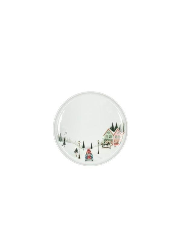 Pillivuyt Plate flat straight edge Winter 20 cm White Ovenproof porcelain