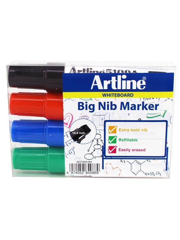 Artline EK5109AW4 Big Nib Whiteboardmarker
