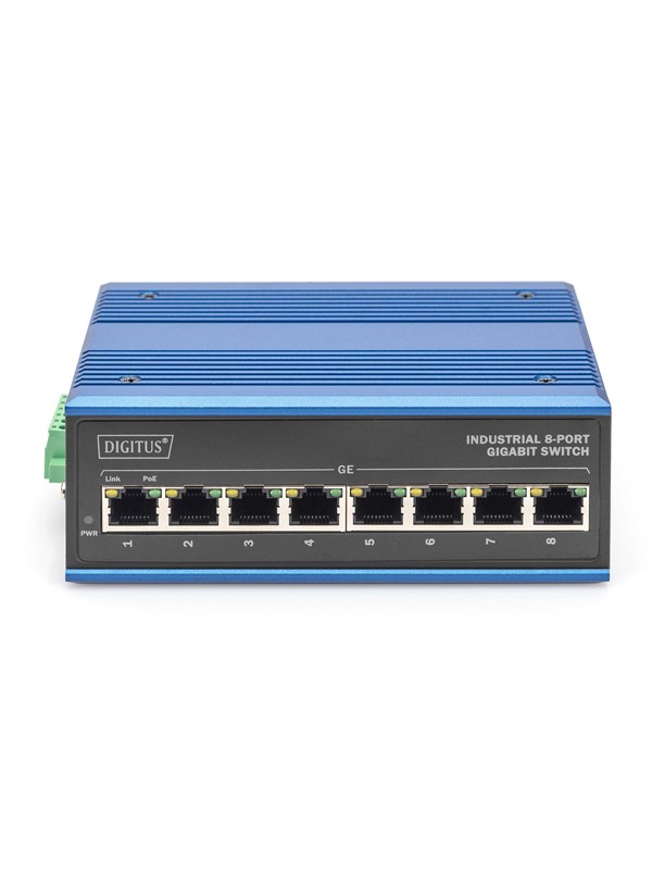 DIGITUS 8-Port Gigabit Ethernet Industrial Network PoE Switch