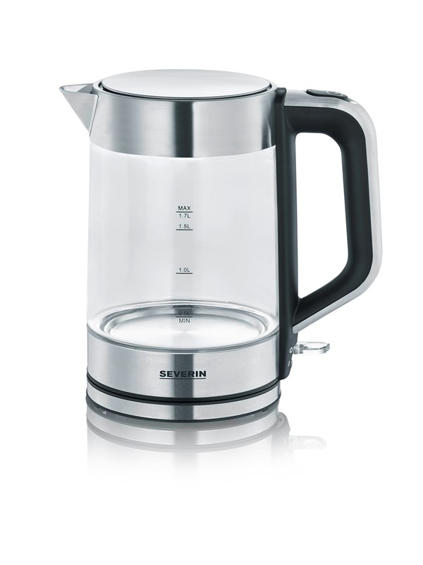 SEVERIN Vedenkeitin WK 3420 - glass/brushed stainless steel/black - Glass/brushed stainless steel/black - 2200 W