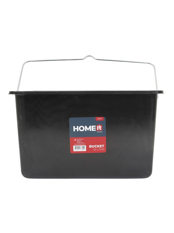 Work>it Square Paint Roller Bucket 10 Liters Black