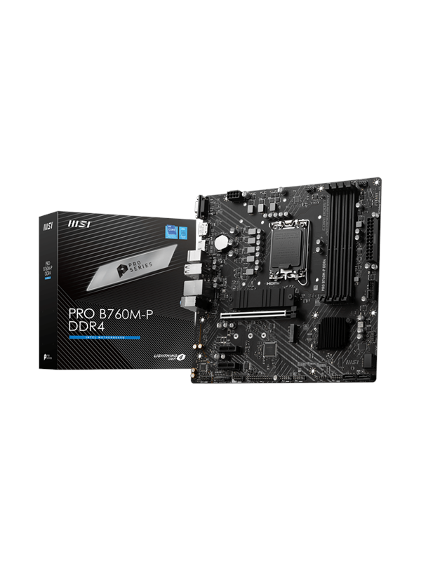 MSI PRO B760M-P DDR4 Emolevy - Intel B760 - Intel LGA1700 socket - DDR4 RAM - Micro-ATX
