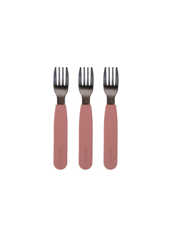 Filibabba Silikone gafler 3-pak - Rose