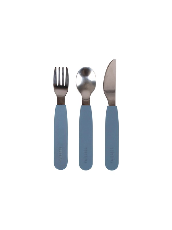 Filibabba Silicone cutlery set - Powder Blue