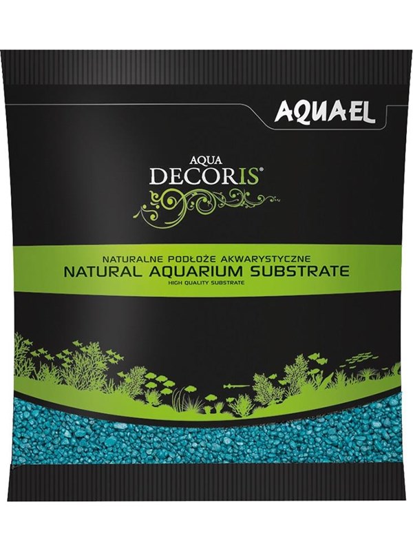 AQUAEL Aqua Decoris Pohjamateriaali Akvaarioon Turkoosi 1kg