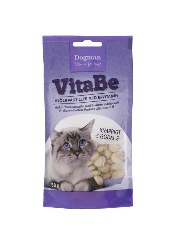 Dogman Maitotabletit, joissa on oluthiivaa ja B-vitamiineja kissoille 50g