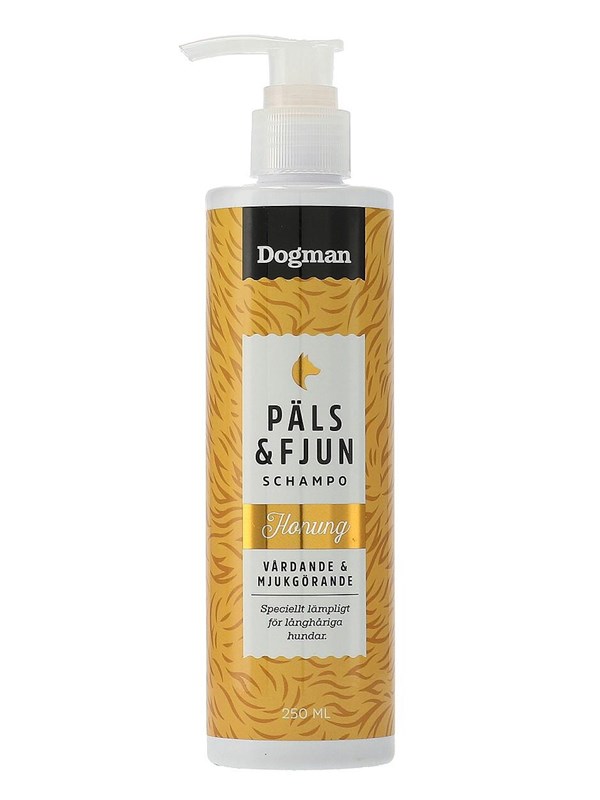 Dogman Päls & Fjun Ravitseva Hunajakoiranshampoo 250ml