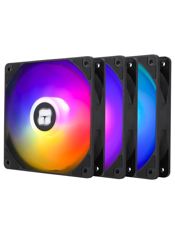 Thermalright TL-C12C-S ARGB - Black (3-pack) - Kotelotuuletin - 120mm - Musta RGB LED valolla - 26 dBA