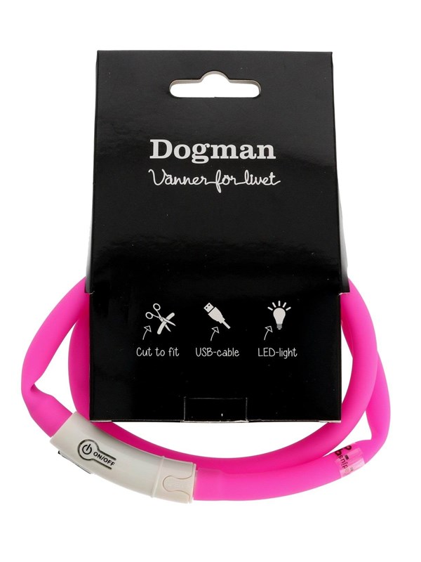Dogman LED-valopanta silikoni roosa