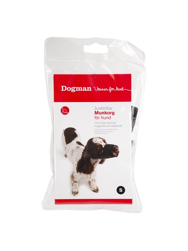 Dogman Dog Muzzle Black Nylon XL Snout Size 31-38cm