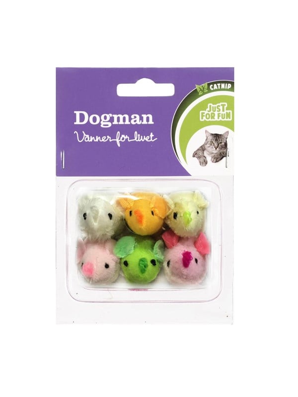 Dogman Kissanlelut hiiret kissanmintulla (6 kpl)