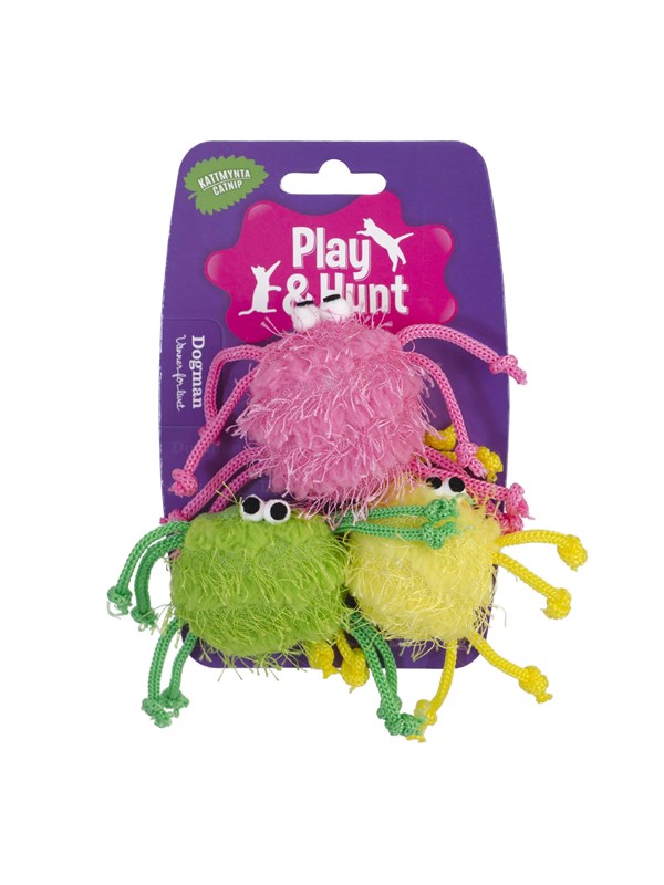 Dogman Värikäs hämähäkki 3-pack 5cm