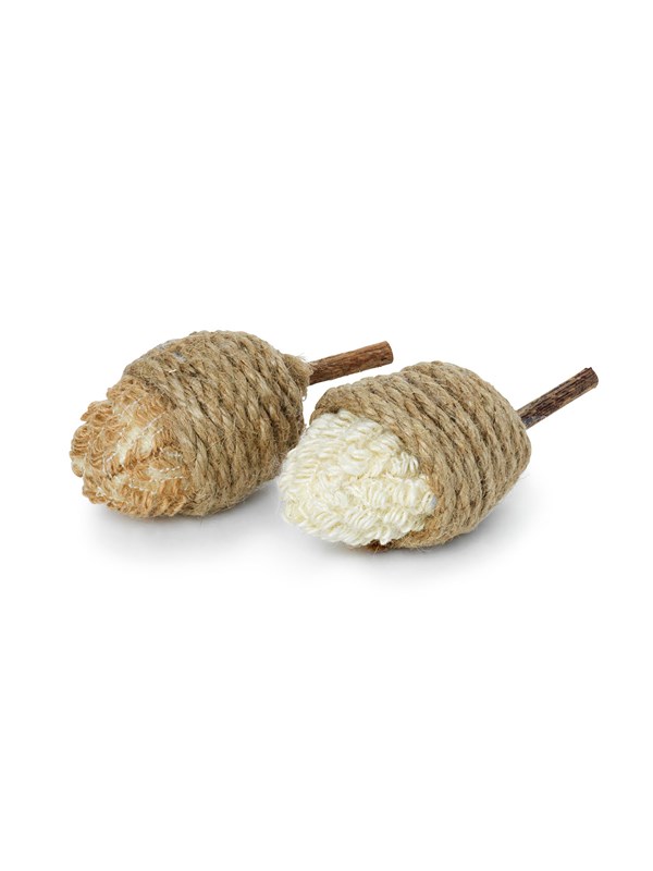 Dogman Kissanlelu Luonnollinen Juutti-Männynkäpy Kissanmintulla 10cm