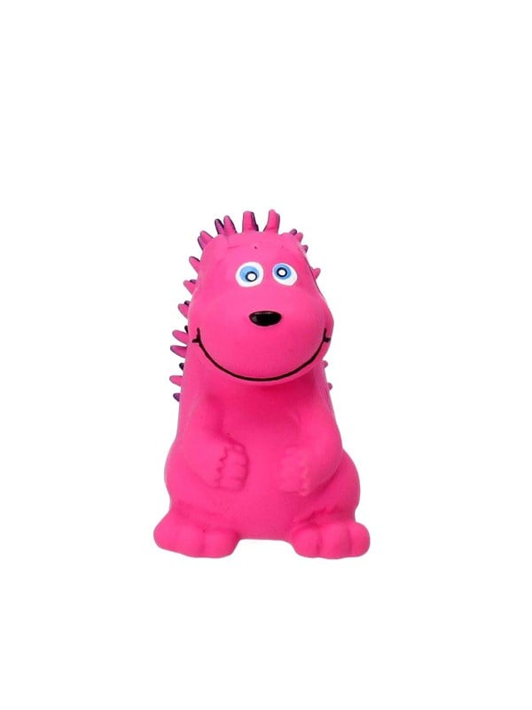 Dogman Koiranlelu Vaaleanpunainen Lateksi Siili Vingulla 7.5cm