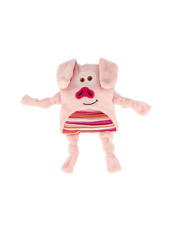 Dogman Vaaleanpunainen Pigge Plutt Vinkuva Pehmo Koiranlelu 20cm