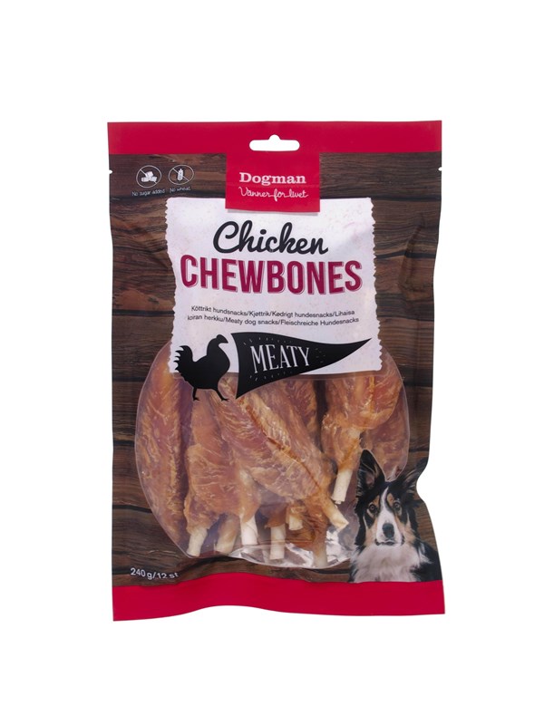 Dogman Chicken Chewbones 240g/12kpl