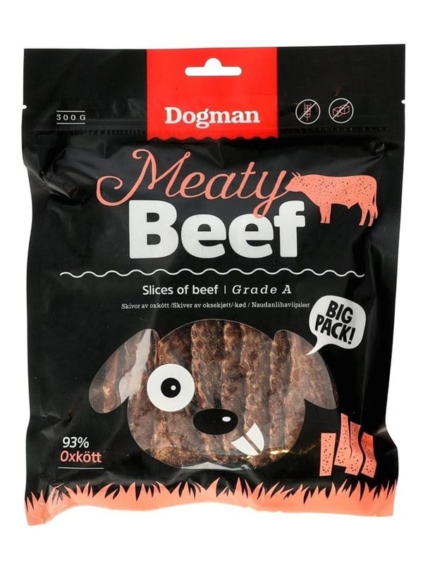 Dogman Meaty Naudanlihaviipaleet viljaton koiranherkku 300g