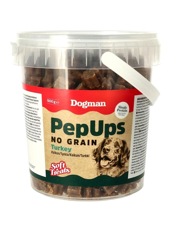 Dogman Pep Ups No Grain Kalkkuna Koiranherkku 500g