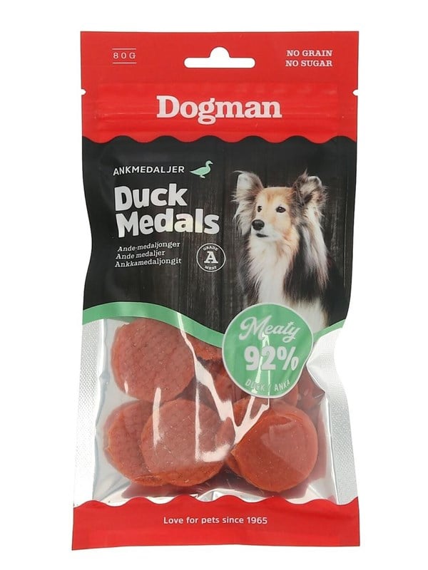 Dogman Meaty Lihaisat Ankkamitalit Koiranherkut 80g