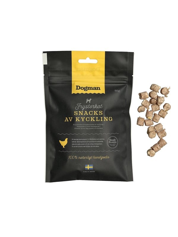 Dogman Koiranherkut Pakastekuivatut kanasnacksit 50g