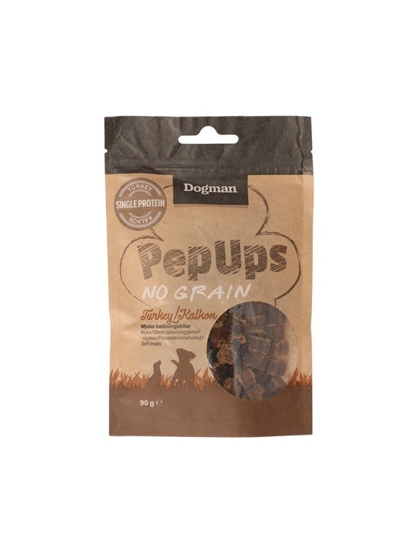 Dogman Pep Ups No Grain 90g kalkkuna