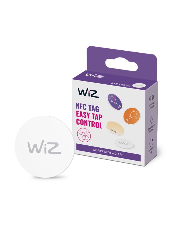 WiZ NFC Smart Tags (4 kpl) - muokattava, paristoton älykkään kodin ohjaus