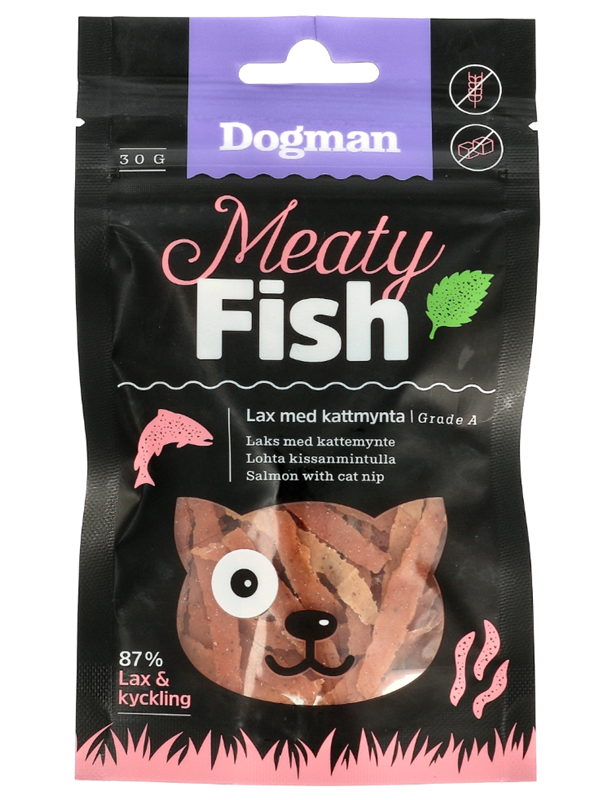 Dogman Kissanherkku Lohi ja Kissanminttu 30g