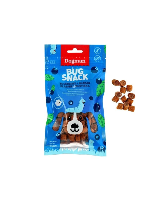 Dogman Bug Snack mustikka