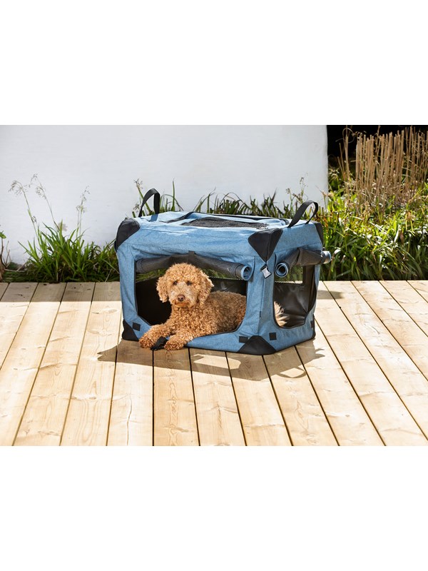 Dogman Milou Canvas Crate Blue Large 70x52x52cm