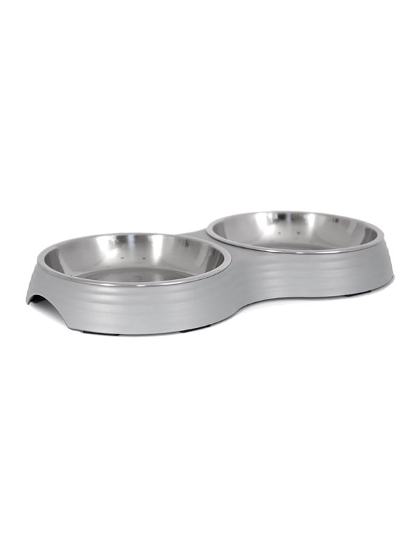 Dogman Kaksoisruokakuppi Amy Harmaa 2x200ml