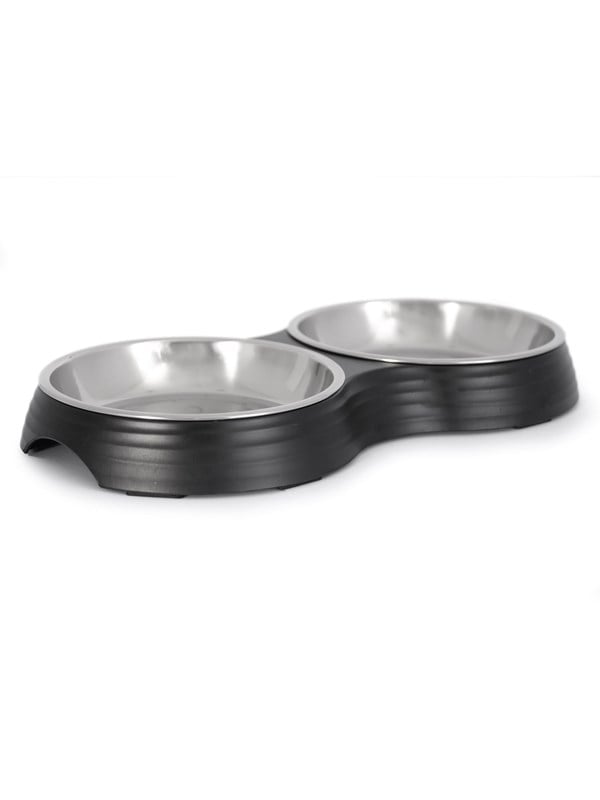 Dogman Kaksoisruokakuppi Amy Musta 2x200ml