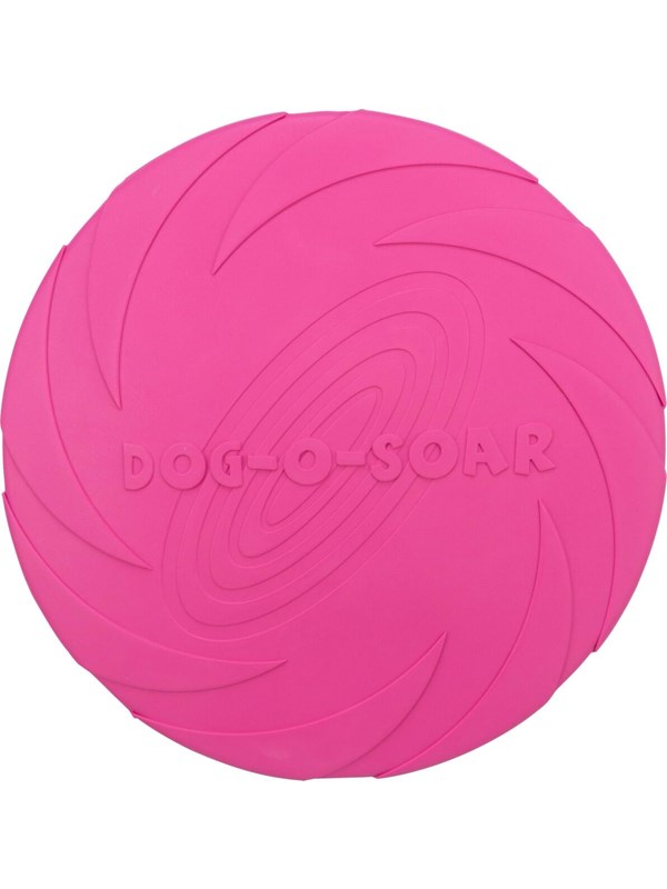 Trixie Dog Disc Frisbee Natural Rubber Pink 24cm