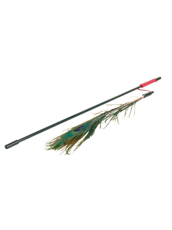 Trixie Playing Rod with Peacock Feather 47cm
