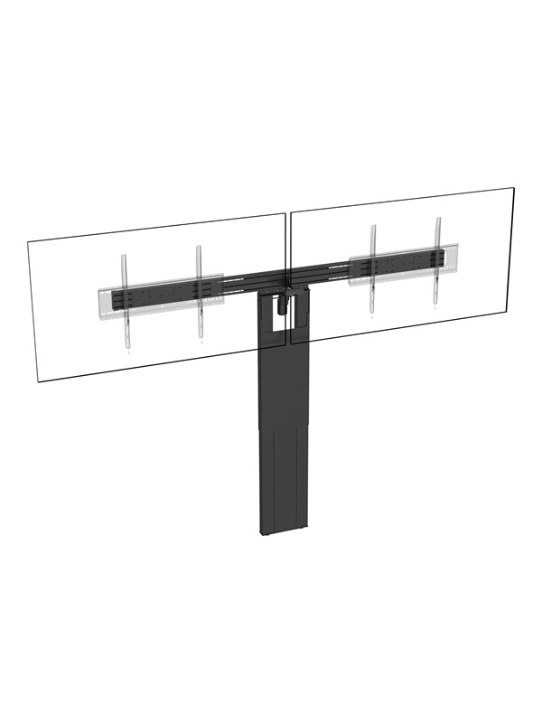 Vision VFM-F50/D stand - motorised - for 2 flat panels - black - Max 95 kg - recommended for 86""