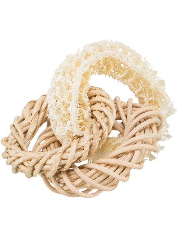 Trixie Loofah ring with rattan and corn leaf ring ø 13 cm