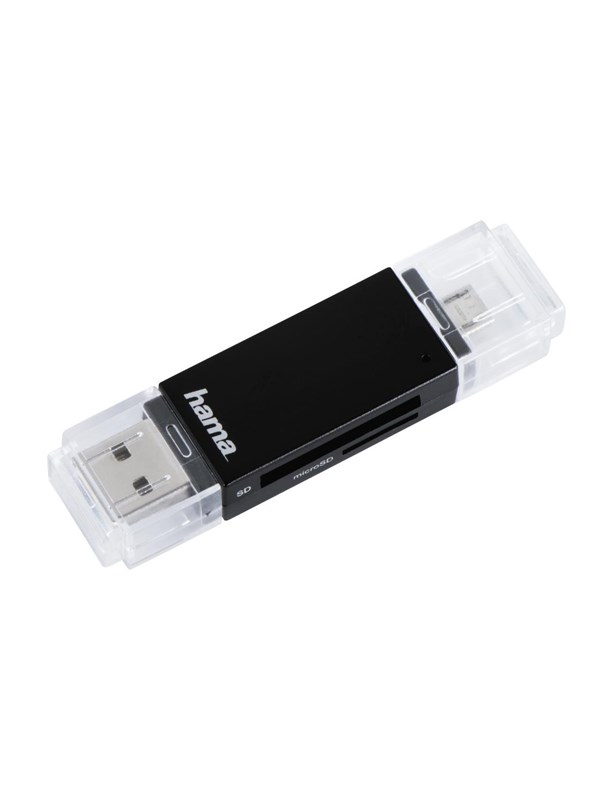 Hama ""Basic"" USB 2.0 OTG Cardreader SD / microSD black